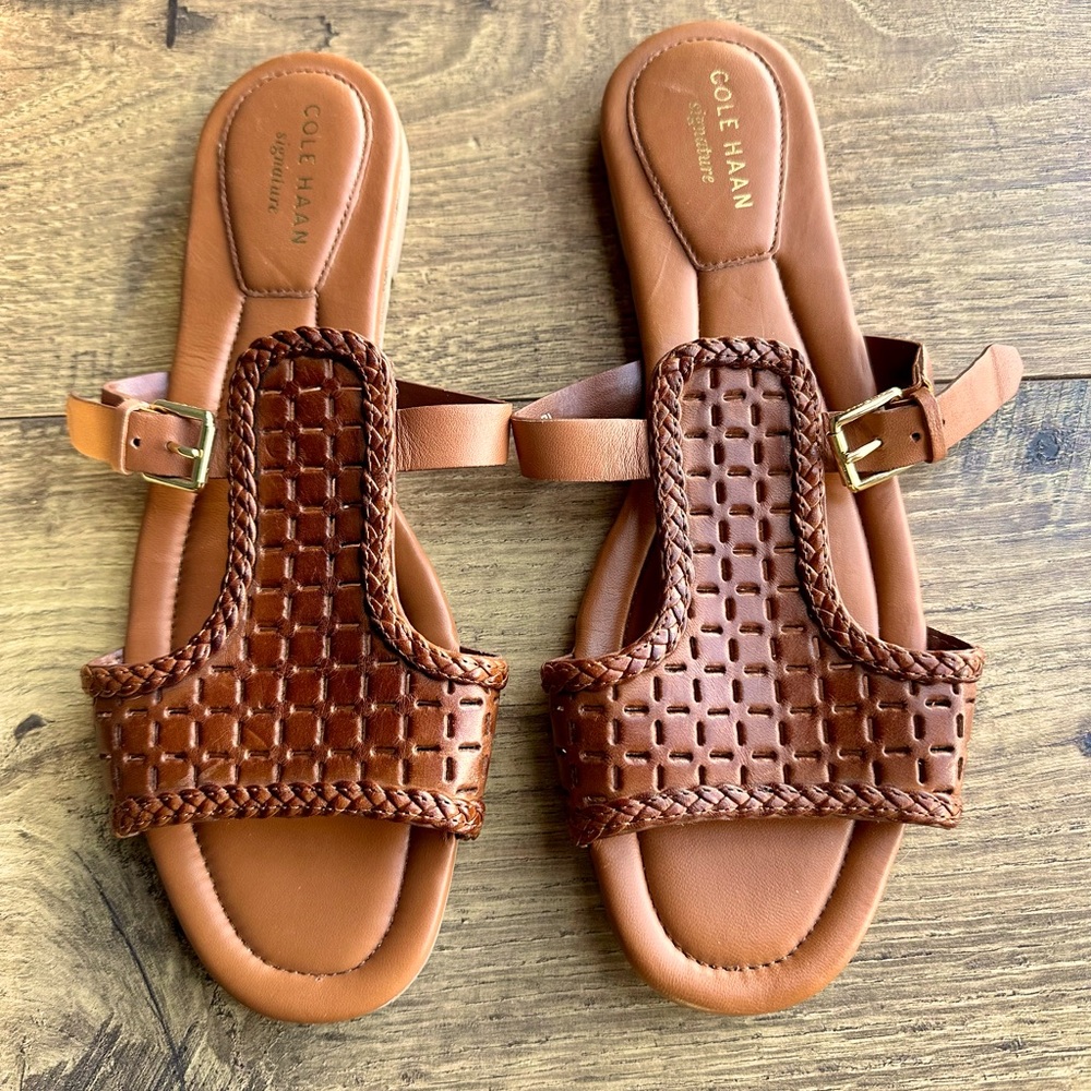 New women’s Cole Haan brown leather sandals Grand OS size 9